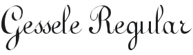 Gessele Regular Font Preview