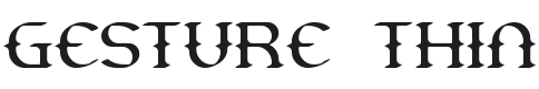 Gesture Thin BRK Font Preview
