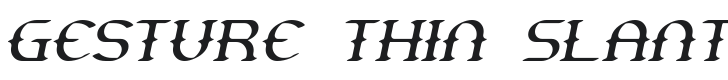 Gesture Thin Slant BRK Font Preview