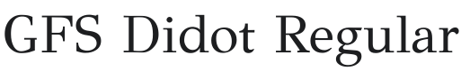 GFS Didot Font Preview
