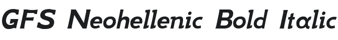 GFS Neohellenic Bold Italic Font Preview