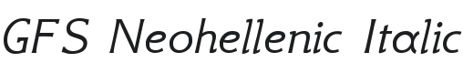 GFS Neohellenic Italic Font Preview