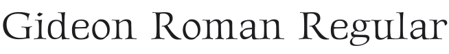 Gideon Roman Font Preview