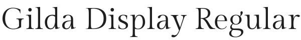 Gilda Display Font Preview