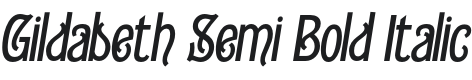 Gildabeth Semi Bold Italic Font Preview