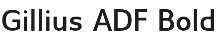 GilliusADF-Bold Font Preview