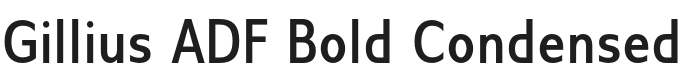 GilliusADF-BoldCond Font Preview