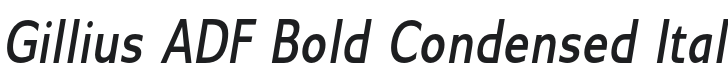 GilliusADF-BoldCondItalic Font Preview