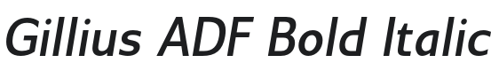 GilliusADF-BoldItalic Font Preview