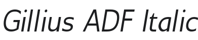 GilliusADF-Italic Font Preview