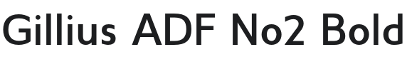 GilliusADFNo2-Bold Font Preview