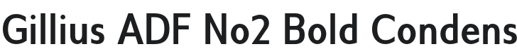 GilliusADFNo2-BoldCond Font Preview