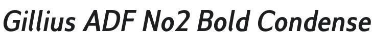 GilliusADFNo2-BoldCondItalic Font Preview