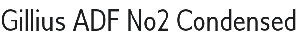 GilliusADFNo2-Cond Font Preview