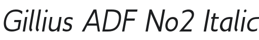 GilliusADFNo2-Italic Font Preview