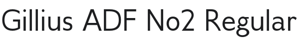 GilliusADFNo2-Regular Font Preview