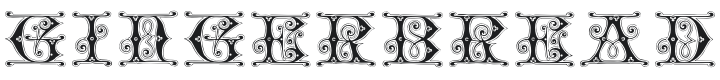 Gingerbread Initials Font Preview