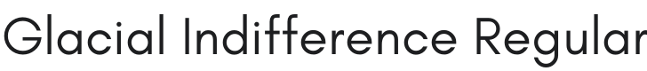 Glacial Indifference Font Preview