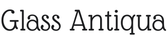 Glass Antiqua Font Preview