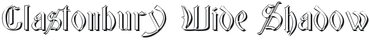 Glastonbury Wide Shadow Font Preview