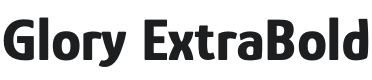 Glory ExtraBold Font Preview