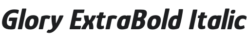 Glory ExtraBold Italic Font Preview