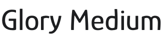 Glory Medium Font Preview