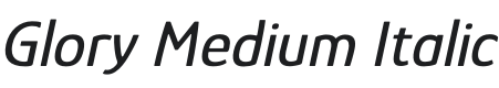 Glory Medium Italic Font Preview