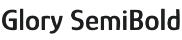 Glory SemiBold Font Preview