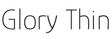 Glory Thin Font Preview