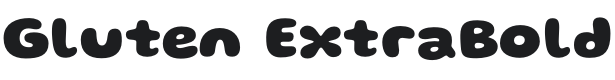 Gluten ExtraBold Font Preview