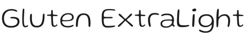 Gluten ExtraLight Font Preview