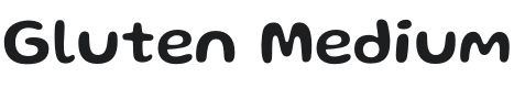 Gluten Medium Font Preview