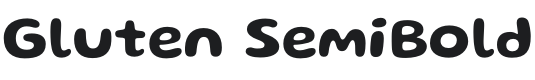 Gluten SemiBold Font Preview