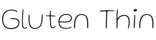 Gluten Thin Font Preview