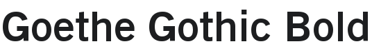 Goethe Gothic Bold Font Preview