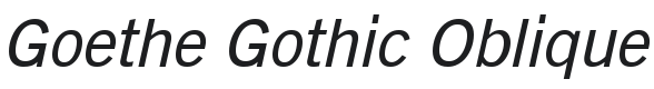 Goethe Gothic Oblique Font Preview
