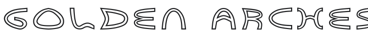 Golden Arches Outline Font Preview