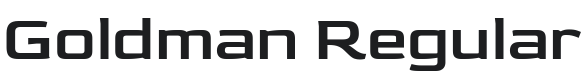 Goldman Font Preview