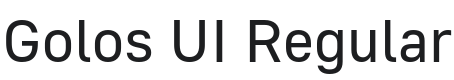 Golos UI Font Preview