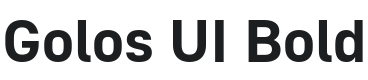 Golos UI Bold Font Preview