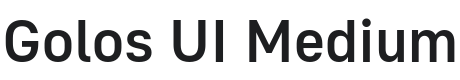 Golos UI Medium Font Preview