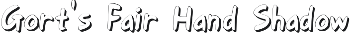 Gort's Fair Hand Shadow Font Preview