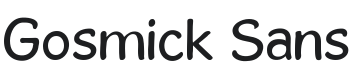 Gosmick Sans Font Preview