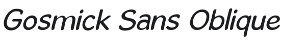 Gosmick Sans Oblique Font Preview