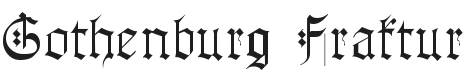Gothenburg Fraktur Font Preview