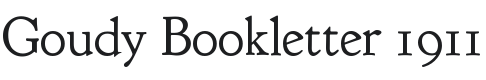 Goudy Bookletter 1911 Font Preview