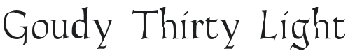 Goudy Thirty Font Preview