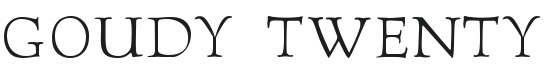 Goudy Twenty Font Preview