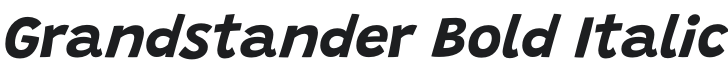 Grandstander Bold Italic Font Preview